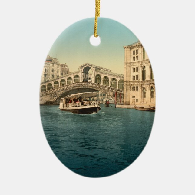 Rialto Brücke und Canal Grande, Venedig Keramikornament (Vorne)