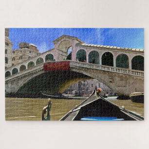 Rialto Brücke, Venedig. In Acrylstoffen.