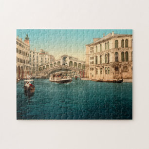 Rialto Brücke Venedig Italien Grand Canal Boat