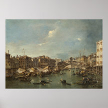 Rialtobrücke, Venedig - F. Guardi Fine Art Poster