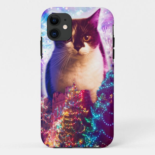 Riant Christmas Cat Case-Mate iPhone Hülle (Rückseite)