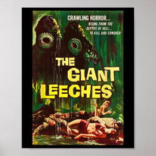 Riant Leeches Clic Halloween Monster Poster Horror