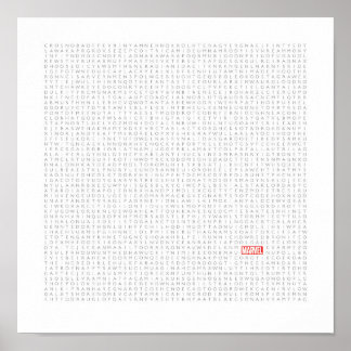 Riant Marvel Themed Wordsearch Poster