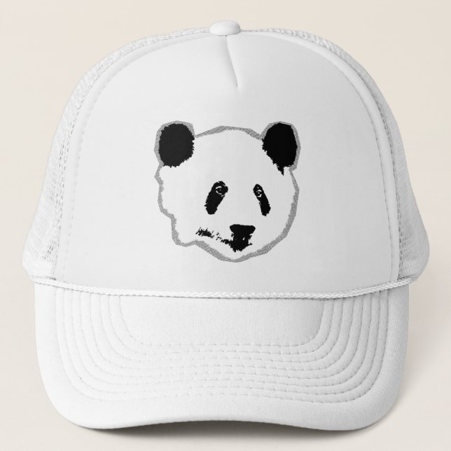 Riant Panda Bär Face Truckerkappe (Vorderseite)