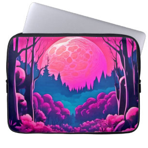 Riant Pink Moon Art Laptopschutzhülle