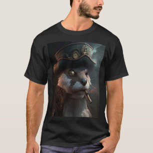 Riant River Otter Cool Otter Pirate T-Shirt