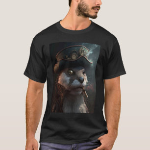 Riant River Otter Cool Otter Pirate T-Shirt