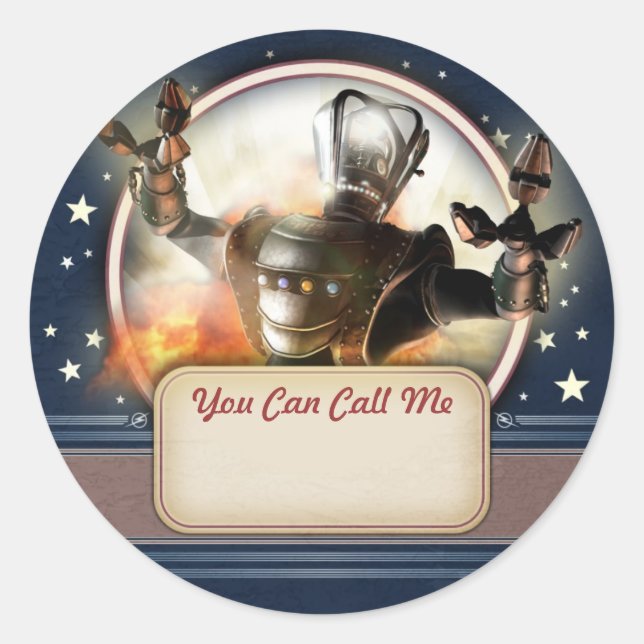 Riant Robot Name Aufkleber (Vorderseite)