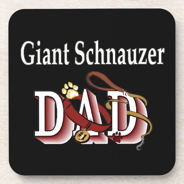 Riant Schnauzer Vater Untersetzer (Vorderseite)
