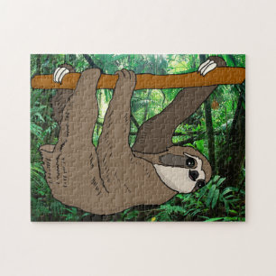 Riant Sloth Jungle Design Jigsaw Puzzle