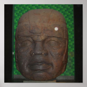 Riant Stone Head Poster