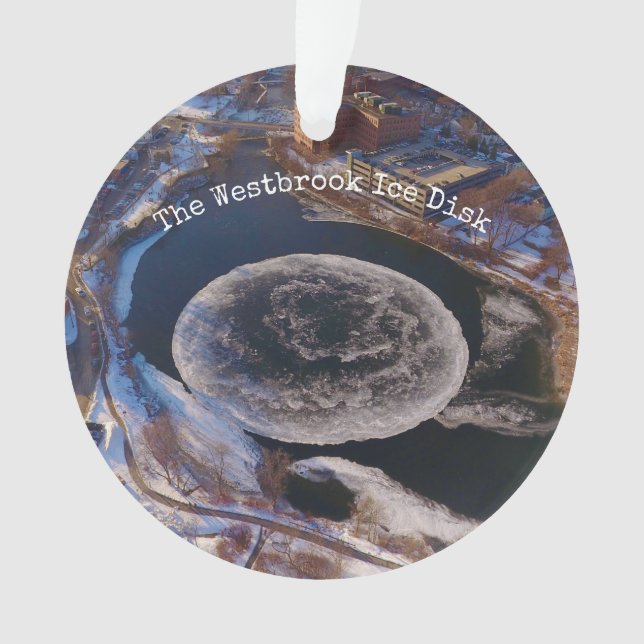Riant Westbrook Ice Disk Maine Ornament (Vorderseite)