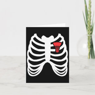 Rib Cage Funny Badminton Player T Shirt Geschenk Karte