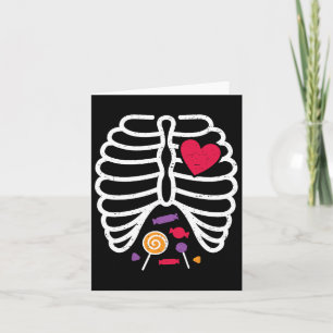 Rib Cage Funny Halloween Boys Girls Karte