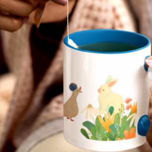Ribbat und Ente führen ein Gespräch  & Blume Jumbo-Tasse