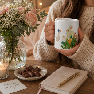 Ribbat und Ente führen ein Gespräch  & Blume Jumbo-Tasse