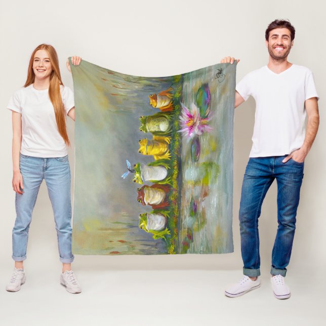 Ribbit Fluss Fleecedecke (Beispiel)