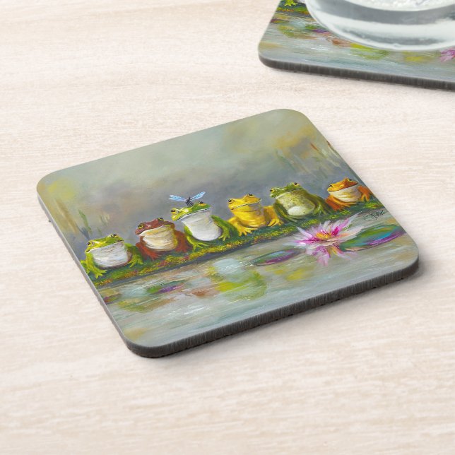 Ribbit Fluss Getränkeuntersetzer (Linke Seite)