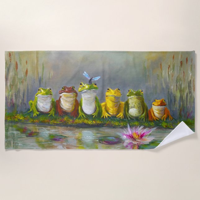 Ribbit Fluss Strandtuch (Vorderseite)