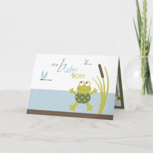 Ribbit Frog and Draquelly Baby Shower Einladung