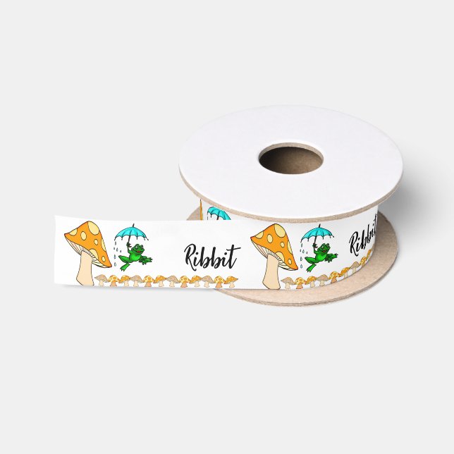 Ribbit Frog Satinband (Spule)