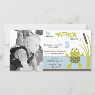 Ribbit Natation Frog Anniversaire Invitation PC