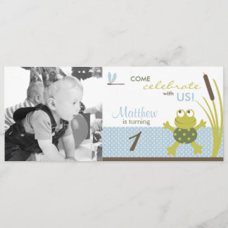 Ribbit Swimming Frosch Foto Vorlage Geburtstag