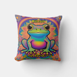 Ribbit und Radiate Boho Frog Groovy Vibes Kissen