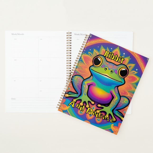 Ribbit und Radiate Boho Frog - Psychedelic Vibes Planer (Anzeige)