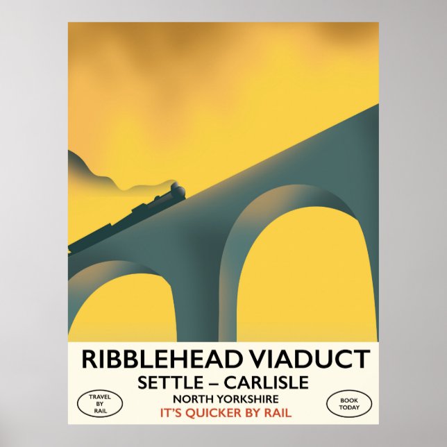 Ribblehead Viaduct Yorkshire Lokomotive Poster (Vorne)