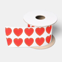 Ribbon - 3-D Rotes Herz (2 Reihen)