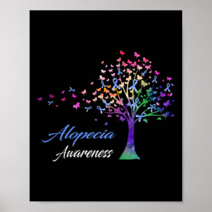 Ribbon Alopecia Bewusstsein Poster