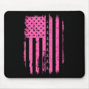 Ribbon American Flag USA Brust Cancer Awareness G Mousepad