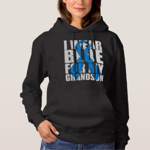 Ribbon Autismus ich trage Blau für meinen Enkel Au Hoodie