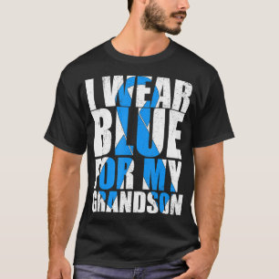 Ribbon Autismus ich trage Blau für meinen Enkel Au T-Shirt