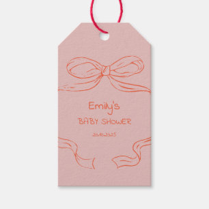 Ribbon bow - Baby Shower Gift Tags Geschenkanhänger