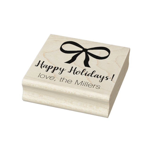 Ribbon Bow Happy Holidays Briefmarke Gummistempel (Stempel)