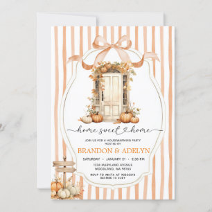 Ribbon Bow Pumpkin Housewarming Zuhause Sweet Zuha Einladung