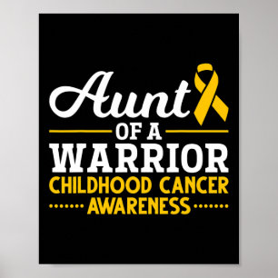 Ribbon Cancer Fighter Tunt Kinderkrebs Awaren Poster