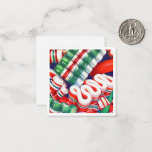 RIBBON CANDY 2,5" Square Flat Card Mitteilungskarte
