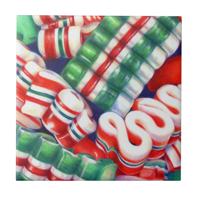 RIBBON CANDY 4,25" Keramik Tile Fliese (Vorderseite)