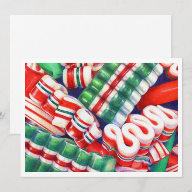 RIBBON CANDY 5.5x7.5 Carte plate (Devant / Derrière)