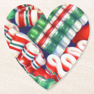 RIBBON CANDY Heart Paper Untersetzer
