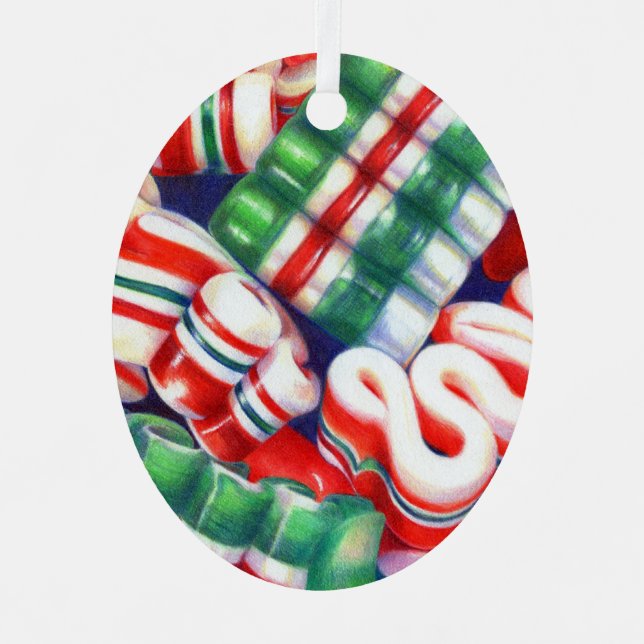RIBBON CANDY Métal Ornement ovale (Recto)