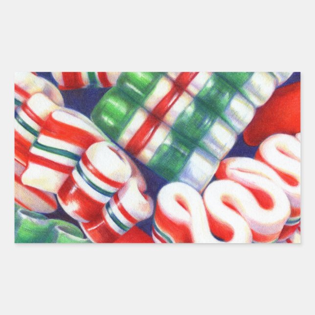 RIBBON CANDY Rectangle Stickers (Vorderseite)