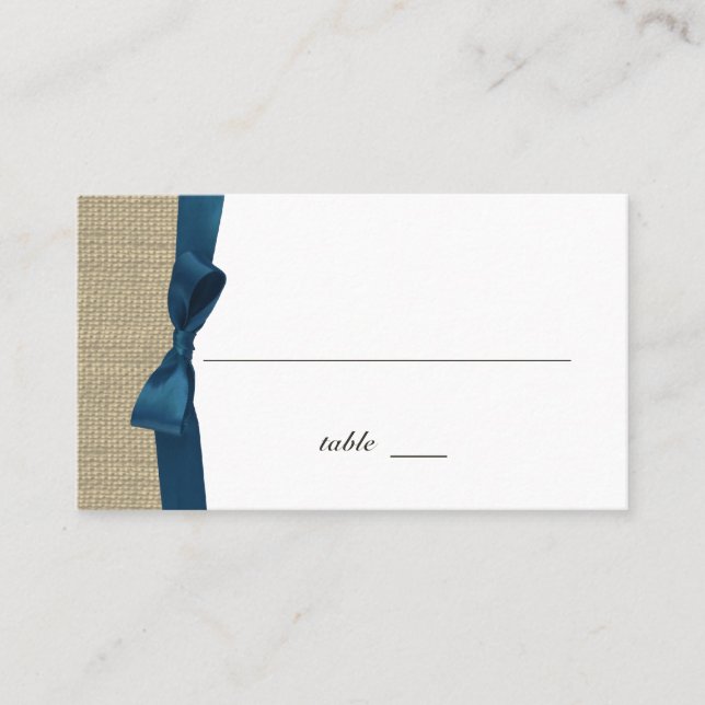 Ribbon Country Blue Platzkarte (Vorderseite)
