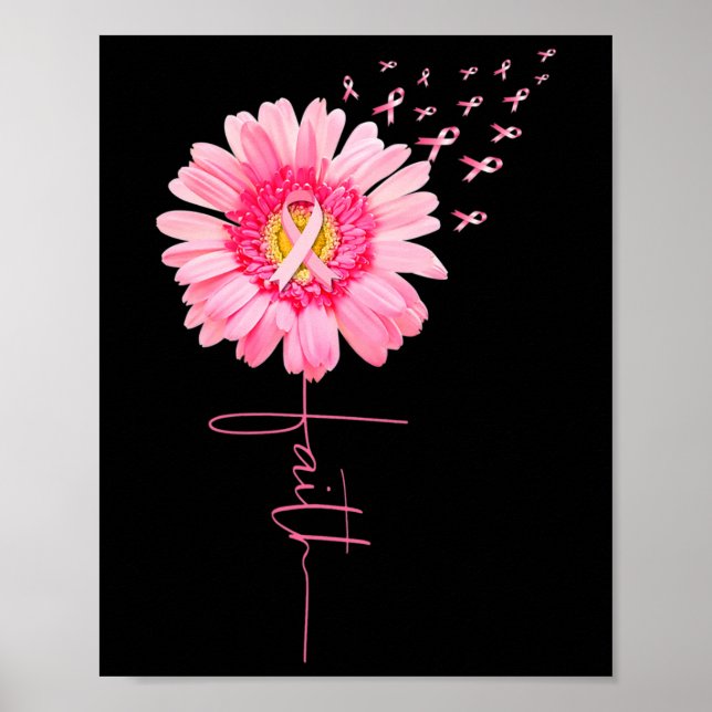 Ribbon Daisy Faith - Brustkrebs-Bewusstseinsmonat Poster (Vorne)