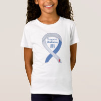Ribbon d'art sur le diabète T-shirt personnalisé
