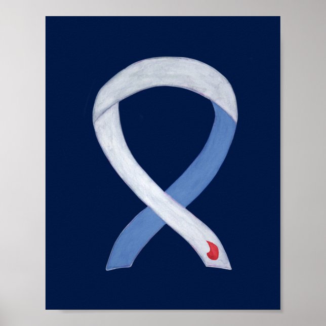 Ribbon de sensibilisation au diabète IDDM Poster p (Devant)