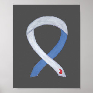 Ribbon de sensibilisation au diabète IDDM Poster p